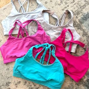Bundle of 5 Lululemon sports bras